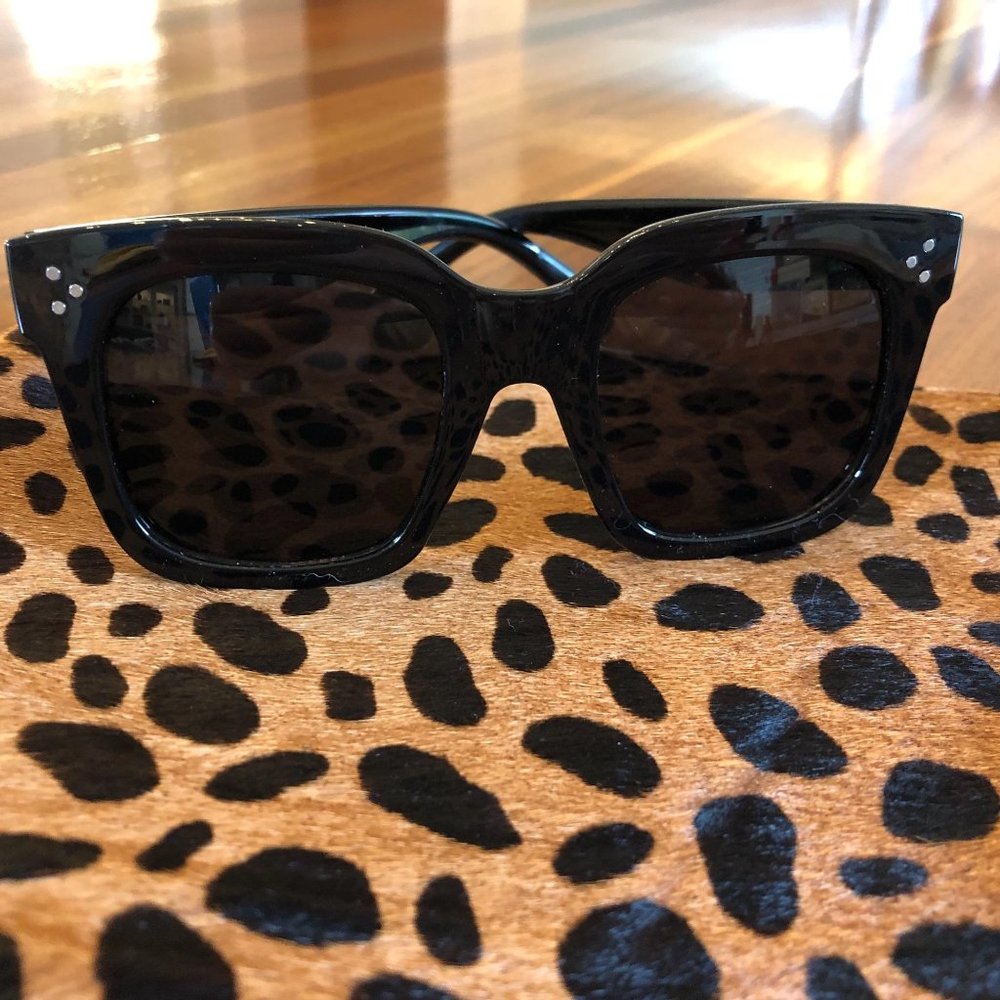 NWOT Black Oversized Unisex Style Fashion Tinted Trendy Sunglasses Sunnies